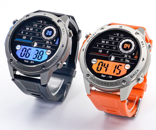 EDM56 Fitness Tracker Smart Watch 1.43" AMOLED 50M Waterproof GPS Sport Smartwatch for Men