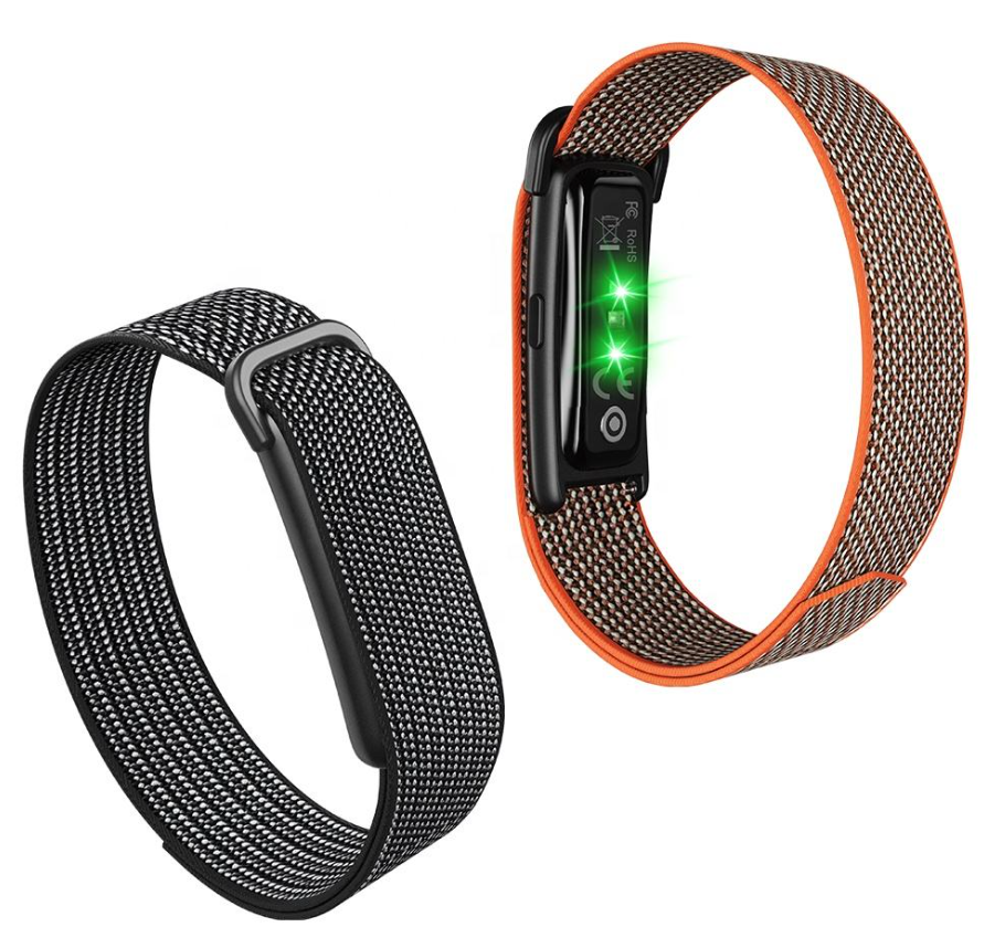 Screenless Smart Band in black and orange colorways